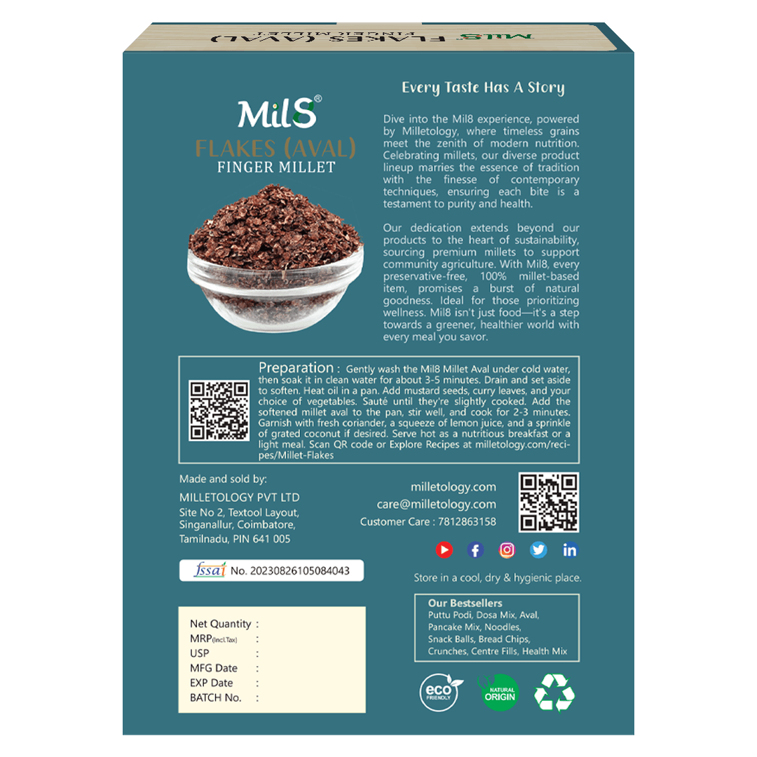 Finger Millet Flakes (Aval) Quick and Nutritious Finger Millet Flakes for Any Meal (250g) 2
