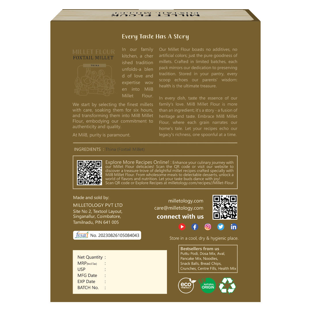 Foxtail Millet Flour Enrich Your Meals with Nutrient-Dense Foxtail Millet Flour (450g) 2