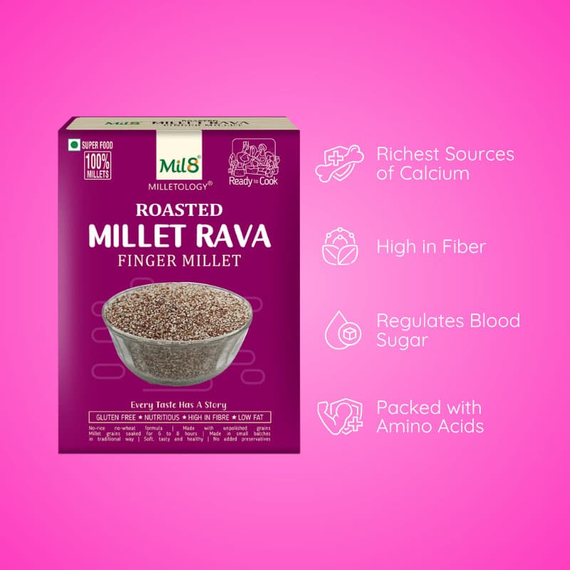 Finger Millet Rava Nutritious Ravaade with Finger Millet for Wholesome Dishes (400g)