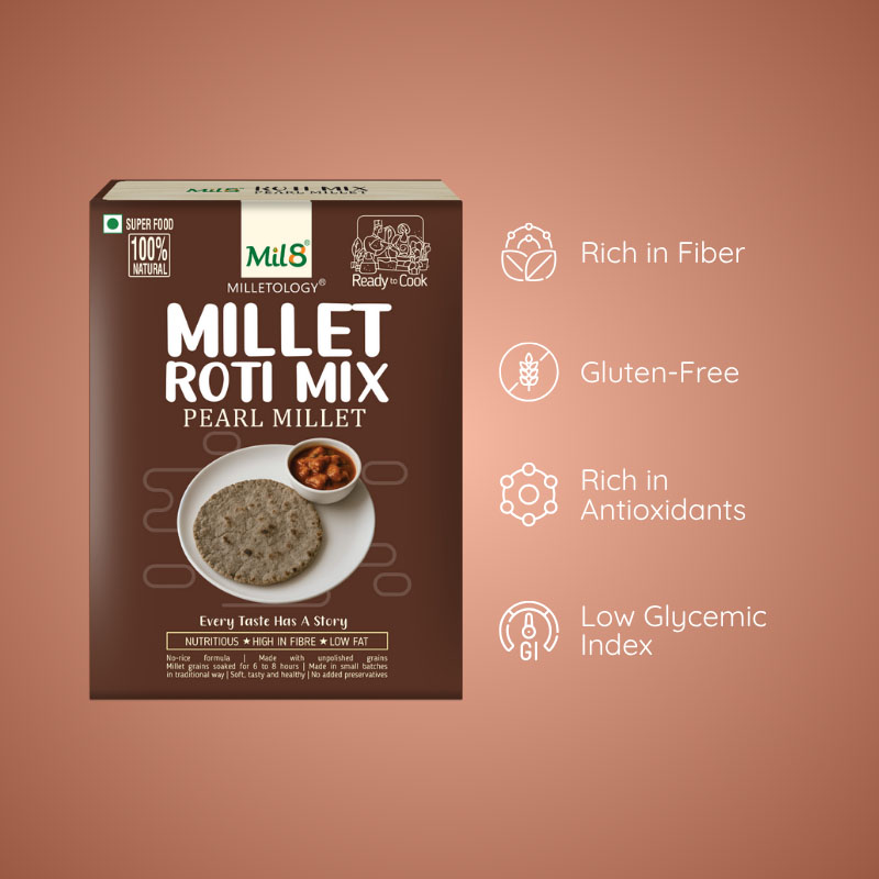 Pearl Millet Roti Mix Easy-to-Make Pearl Millet Roti Mixor Fresh Flatbreads (450g)