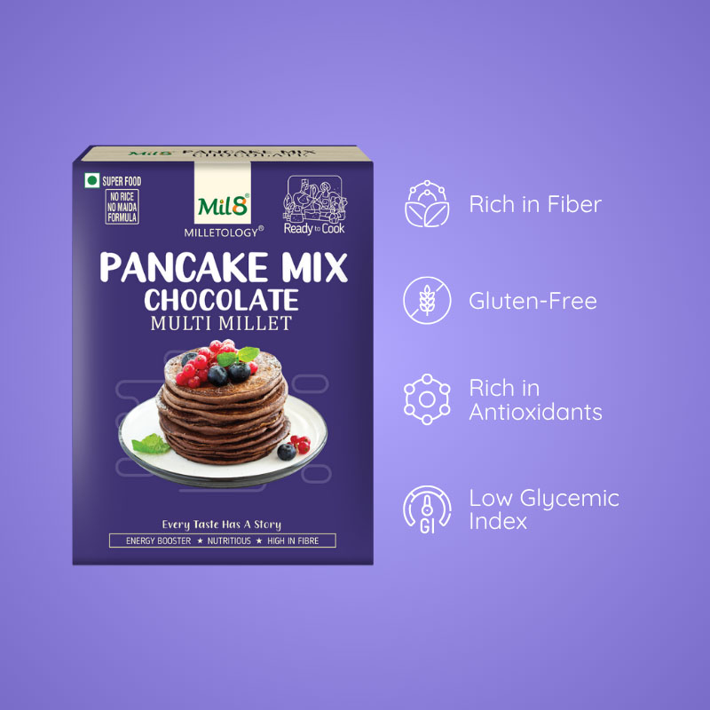 Chocolate Pancake Mix Indulgent and Easy-to-Make Chocolate Pancakes for Treating Yourself (400g)